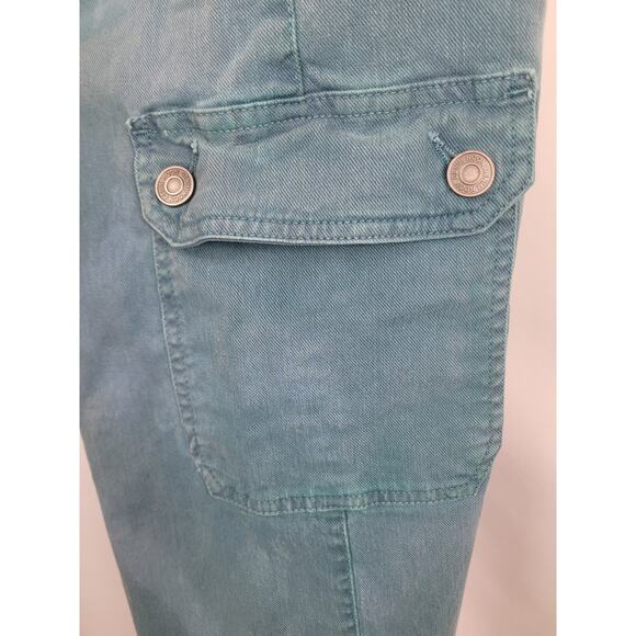 Noon Cargo Culotte Kids Jeans Teal Green Size 24x26.5 EU 32 - Picture 10 of 10